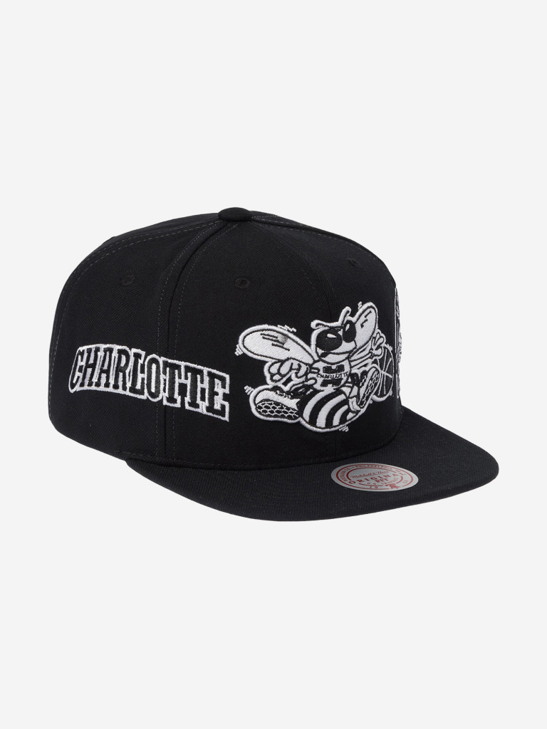 Бейсболка с прямым козырьком MITCHELL NESS HS12160-CHOBLCK Charlotte Hornets NBA