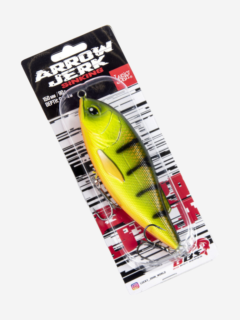 Воблер LUCKY JOHN BBS Original ARROW JERK S 015 см, джерк для крупного хищника