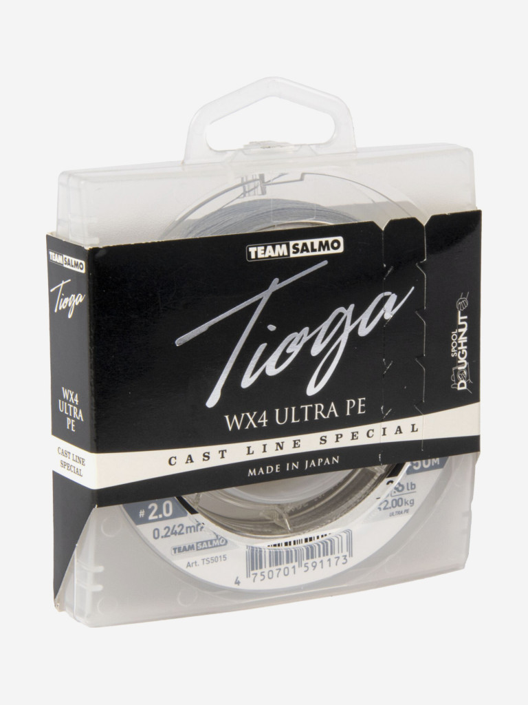 Шнур плетеный для рыбалки Team Salmo TIOGA Silver Grey, длина 150 м, диаметр 0,24 мм