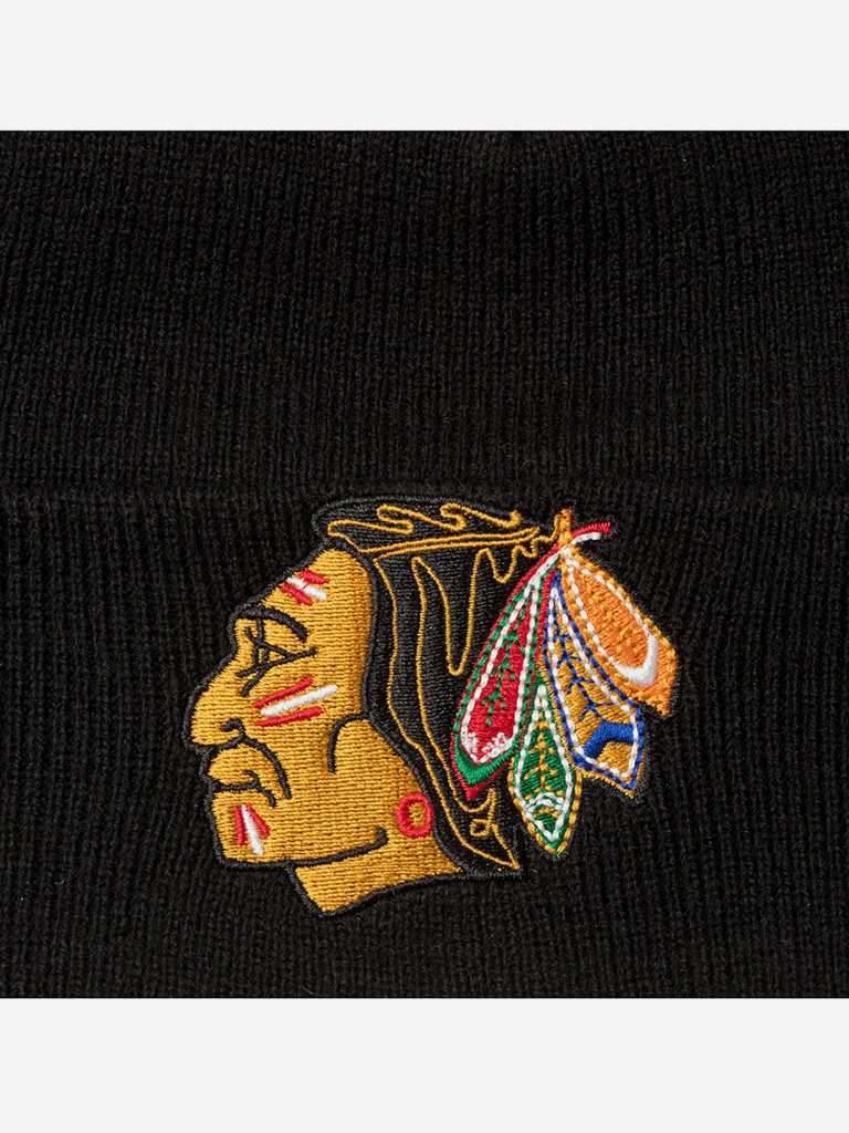 Шапка с отворотом MITCHELL NESS EU175-CHIBLA-BLK Chicago Blackhawks NHL