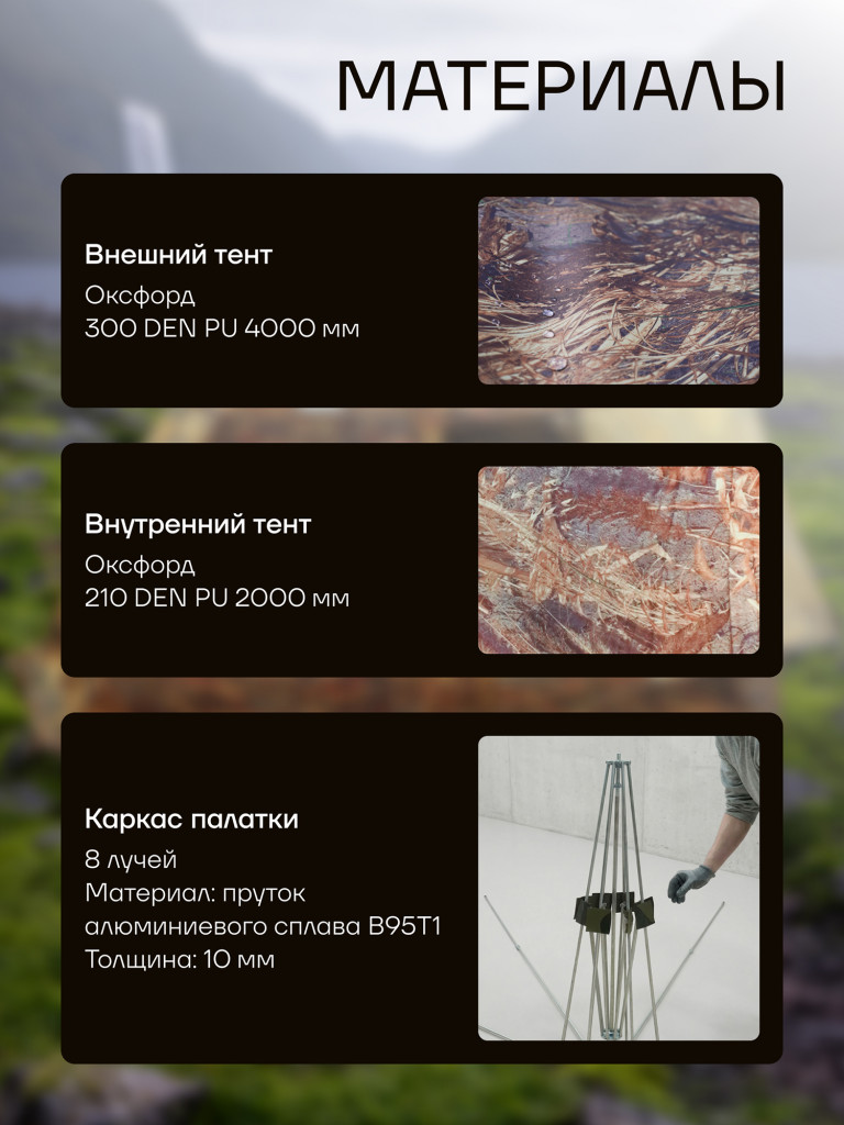 Большая палатка УП-5 Берег, Камыш, двухслойная, в чехле