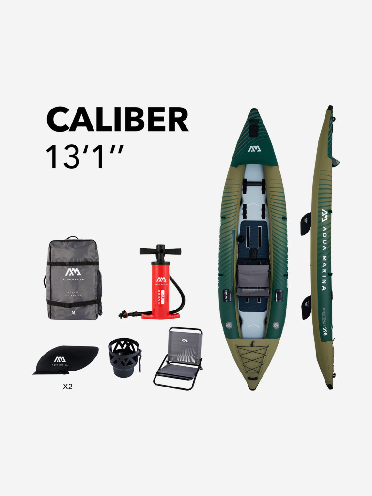 Надувной каяк Aqua Marina CALIBER, 398 см, Одноместный каяк