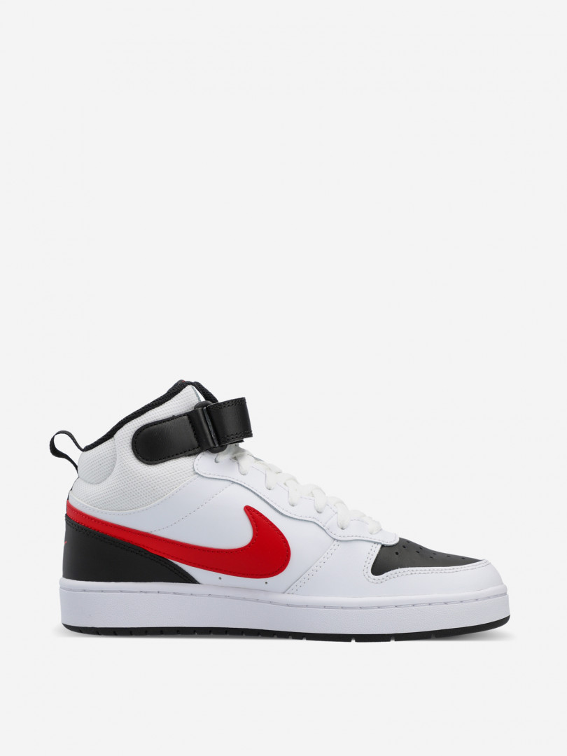 фото Кеды детские nike court borough mid 2 bg, белый