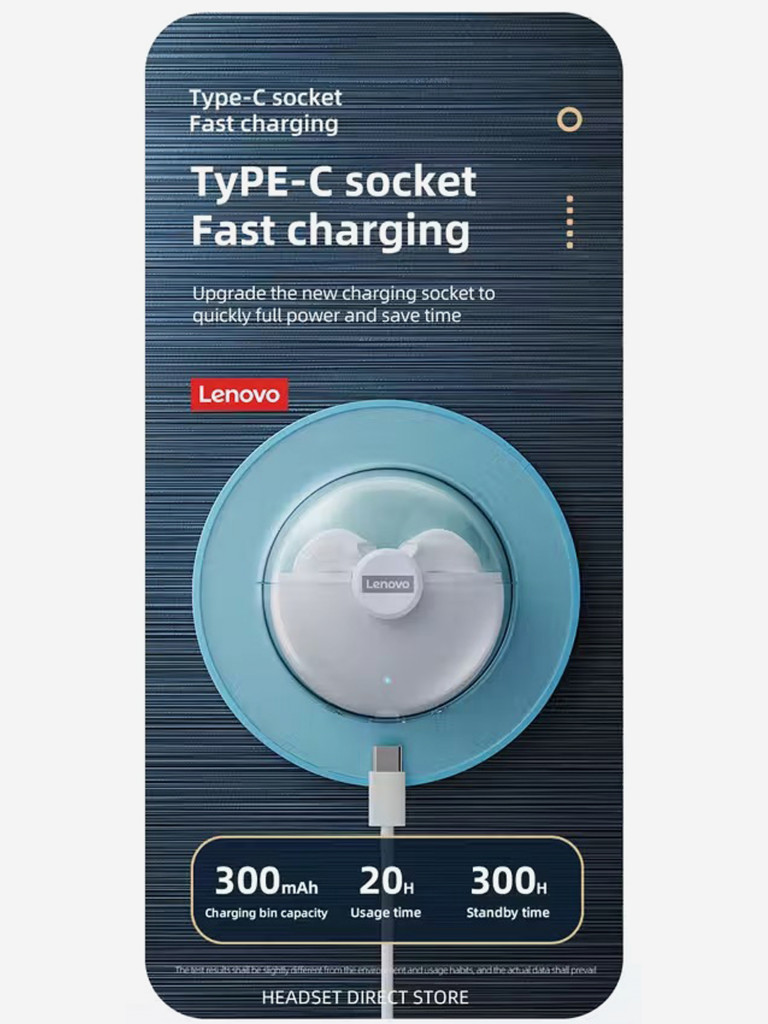 Беспроводные наушники Thinkplus Lenovo Lp80 True Wireless Earbuds белый