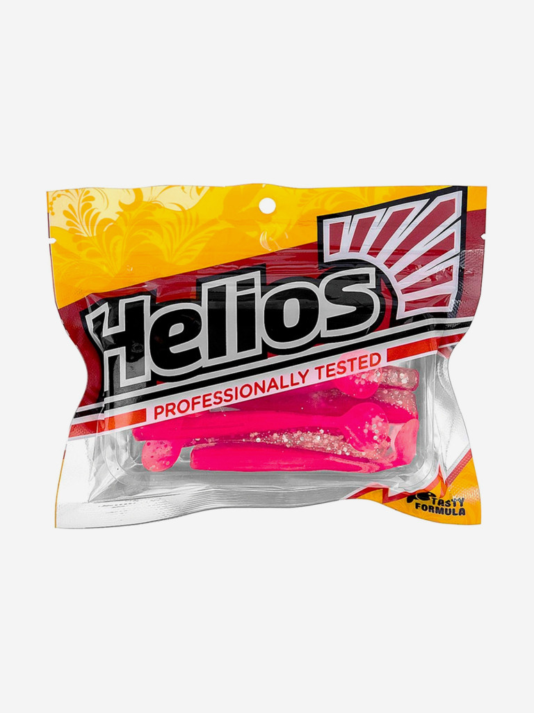 Мягкая приманка Helios Chebak, 3,15" / 8 см, Silver Sparkles & Pink, 7 штук (HS-3-035)