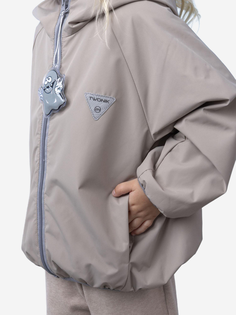 Ветровка для мальчика batik Никвэй серебристо-серый