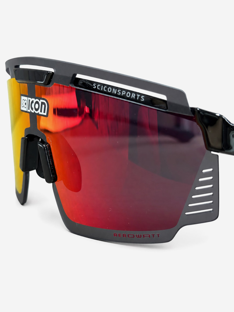 Очки спортивные Scicon AeroWatt оправа Black Gloss линза SCNPP Multimirror Red