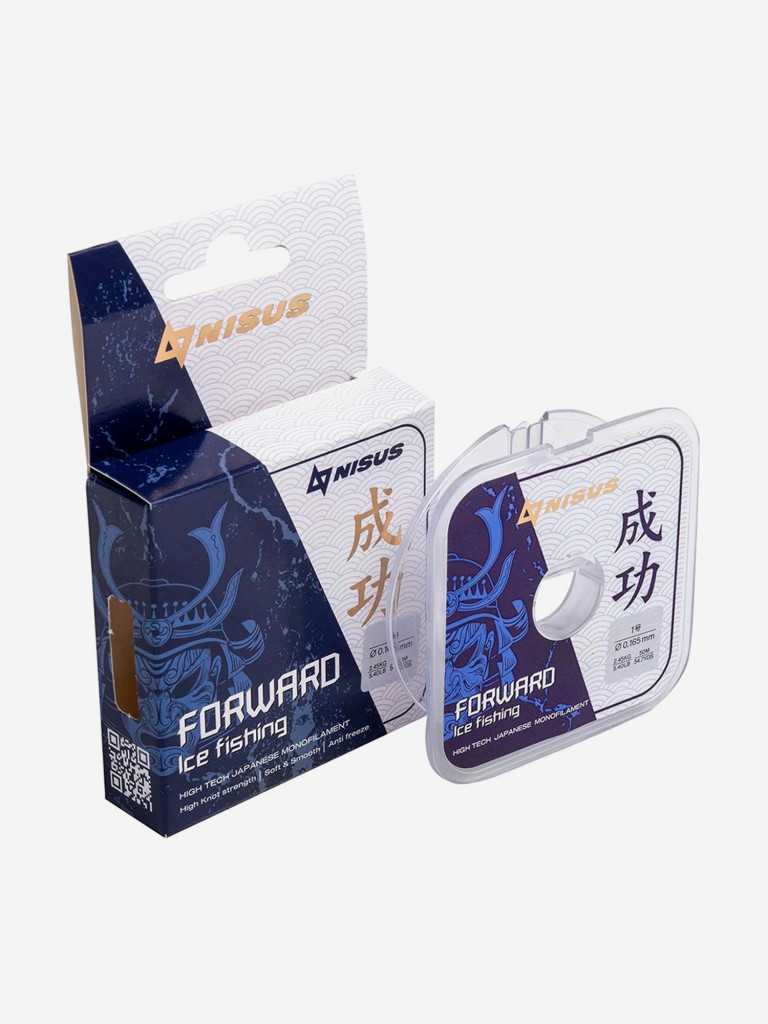 Леска для рыбалки Nisus FORWARD ICE FISHING Nylon 0,165мм, 50м, 2,45кг, прозрачный