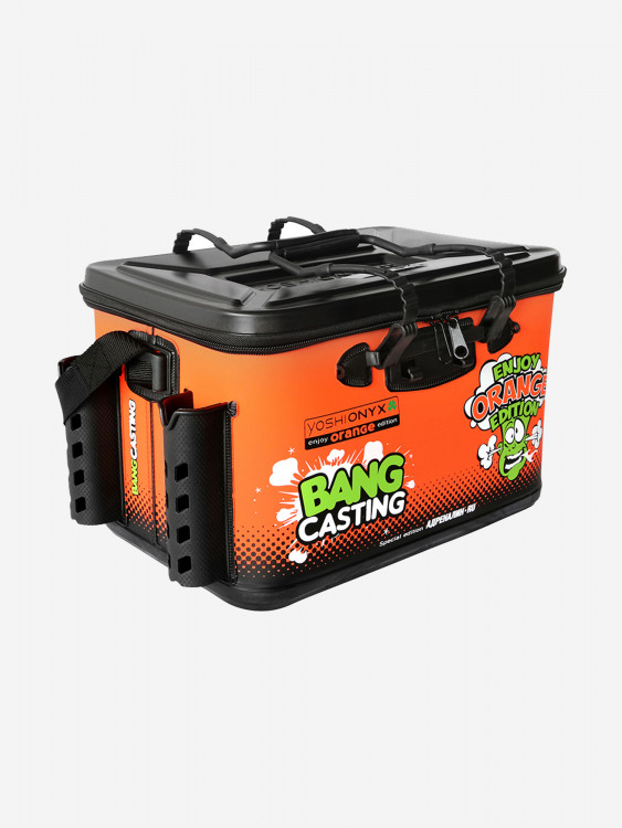 Ящик рыболовный Yoshionyx Orange с держателями для удилища