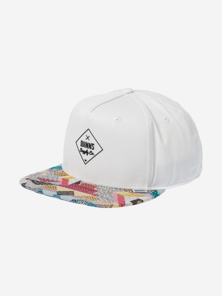 Бейсболка с прямым козырьком DJINNS 5P SB Rubber Aztek (белый)