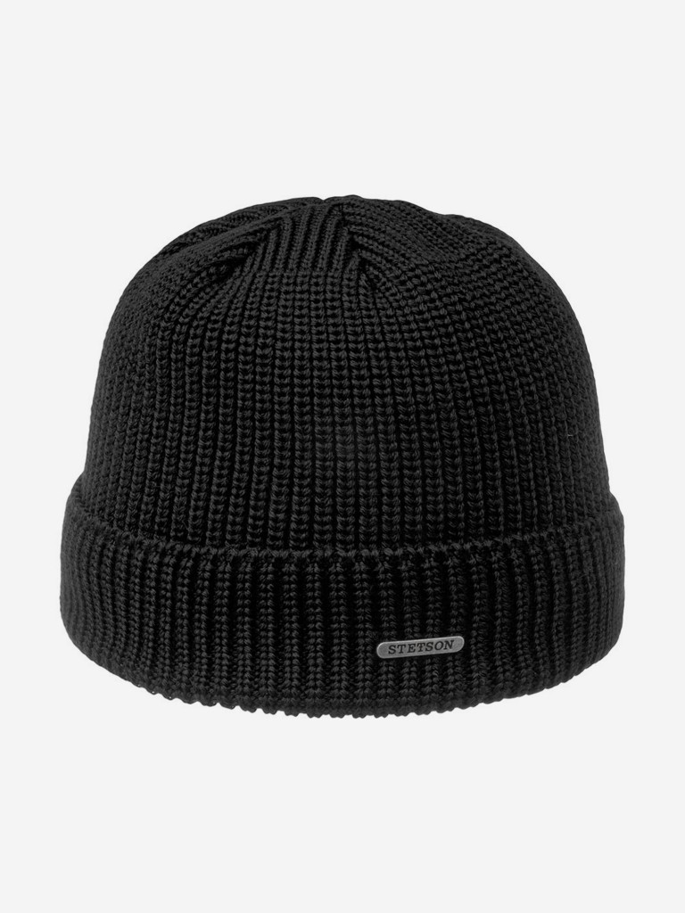 Шапка с отворотом STETSON 8599345 BEANIE MERINO (черный)