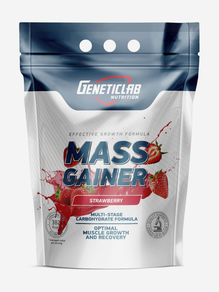 Гейнер MASS GAINER 3000 g Клубника Geneticlab Nutrition