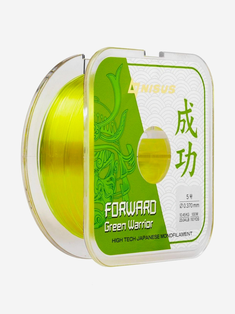Леска для рыбалки Nisus FORWARD Green Warrior Nylon 0,370мм, 100м, 10,45кг, оливковый