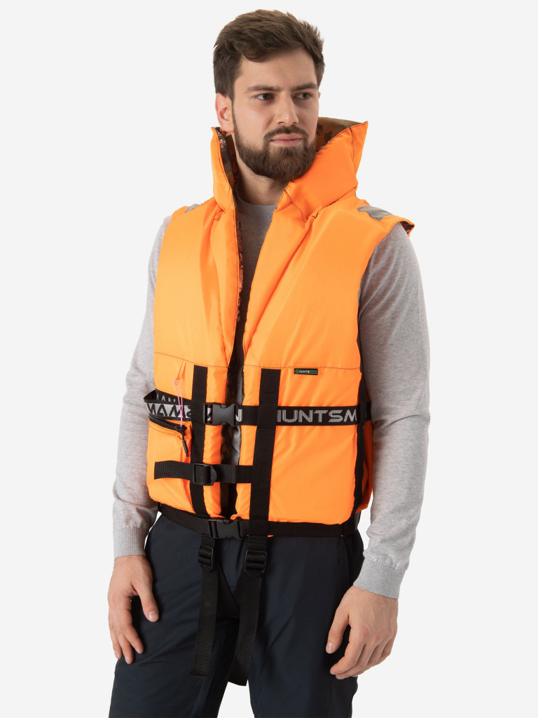 Жилет спасательный HUNTSMAN ПР для рыбалки двусторонний, 80 кг
