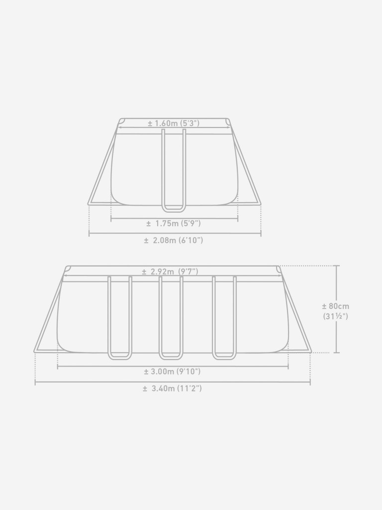 Бассейн каркасный Intex, 300x175x80 см, фильтр-насос 2006 л/ч, лестница