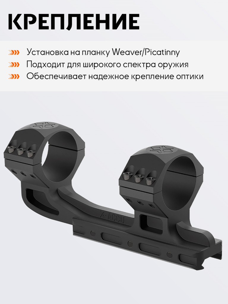 Кронштейн оружейный Vector Optics высокий на Picatinny, 34мм, с выносом