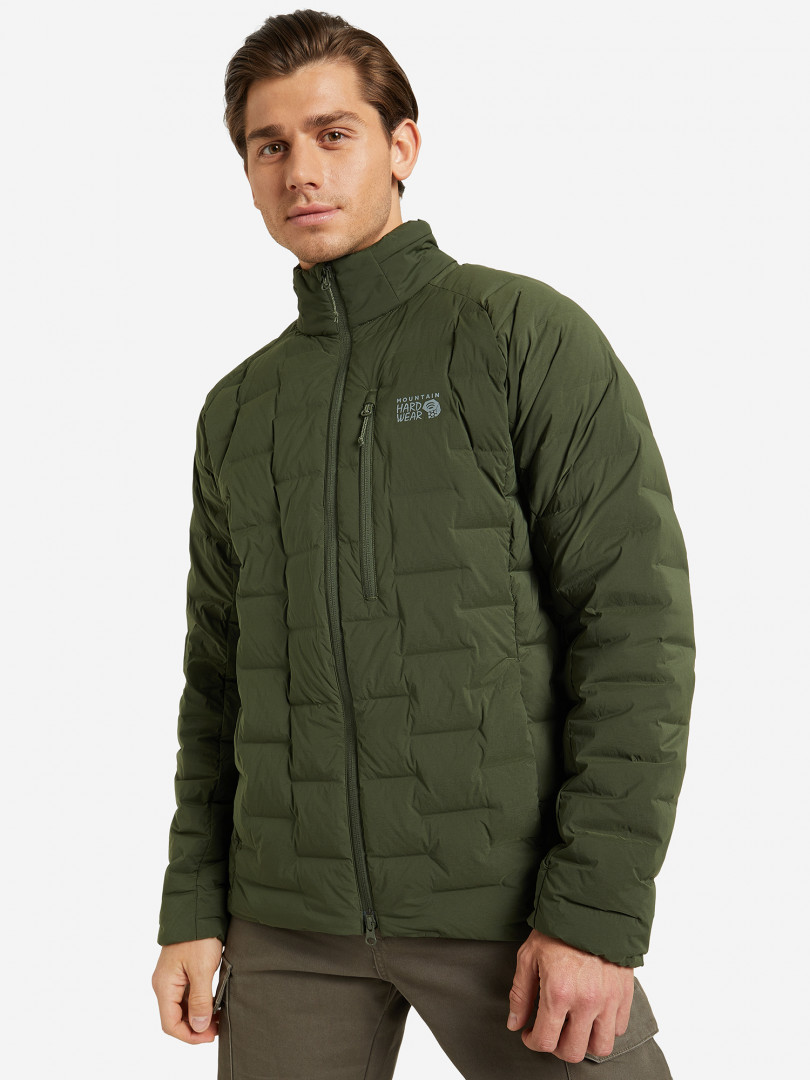 фото Пуховик мужской mountain hardwear stretchdown™ jacket, зеленый