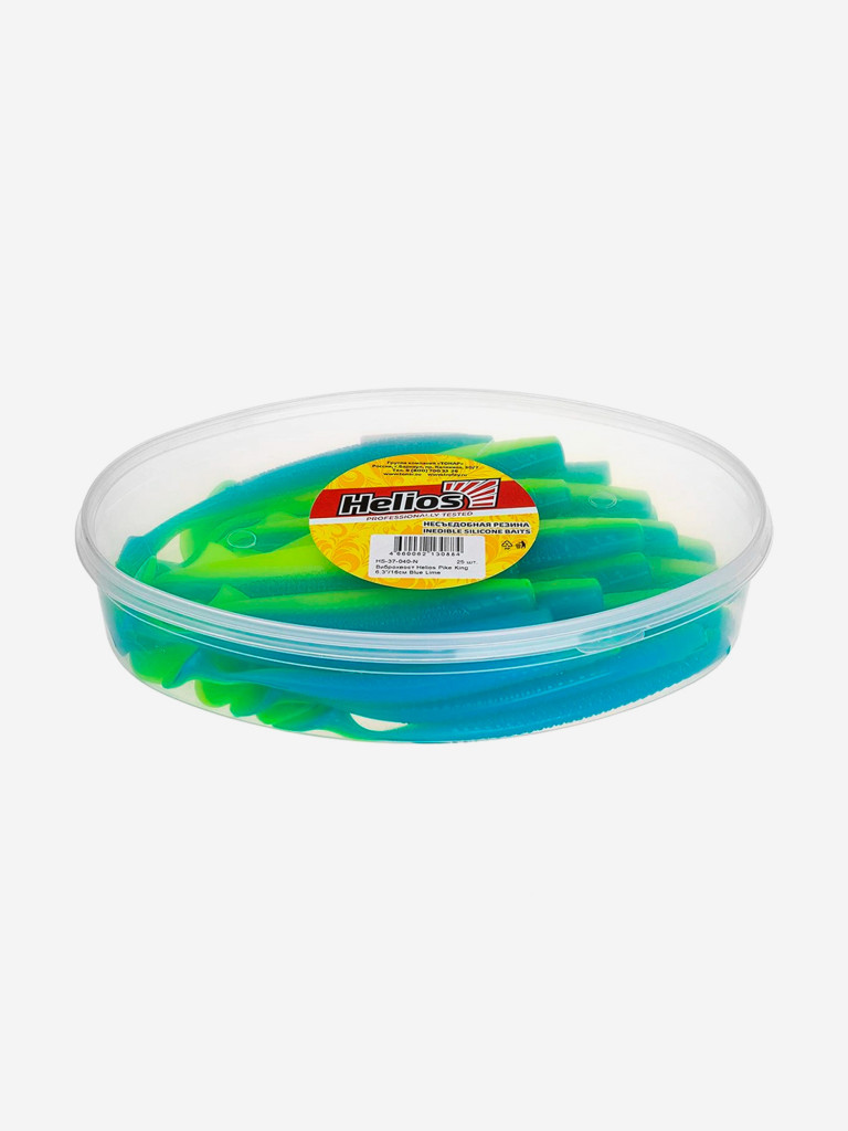 Мягкая приманка Helios Pike King, 6,3'' / 16 см, Blue Lime, 25 шт (HS-37-040-N)