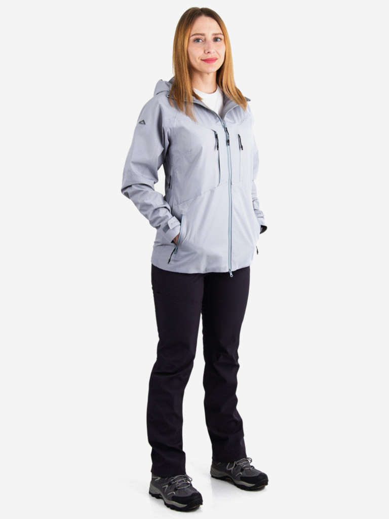 Куртка женская мембранная для рыбалки PAYER, Мира, светлый графит