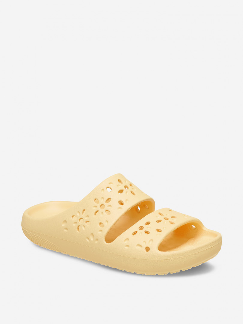 Шлепанцы женские Crocs Classic Floral Cut Out Желтый 2349₽