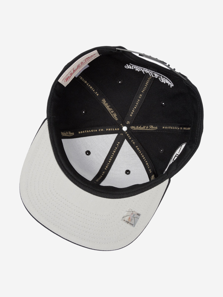 Бейсболка с прямым козырьком MITCHELL NESS HS9657-BNEBLCK Brooklyn Nets NBA (черный)