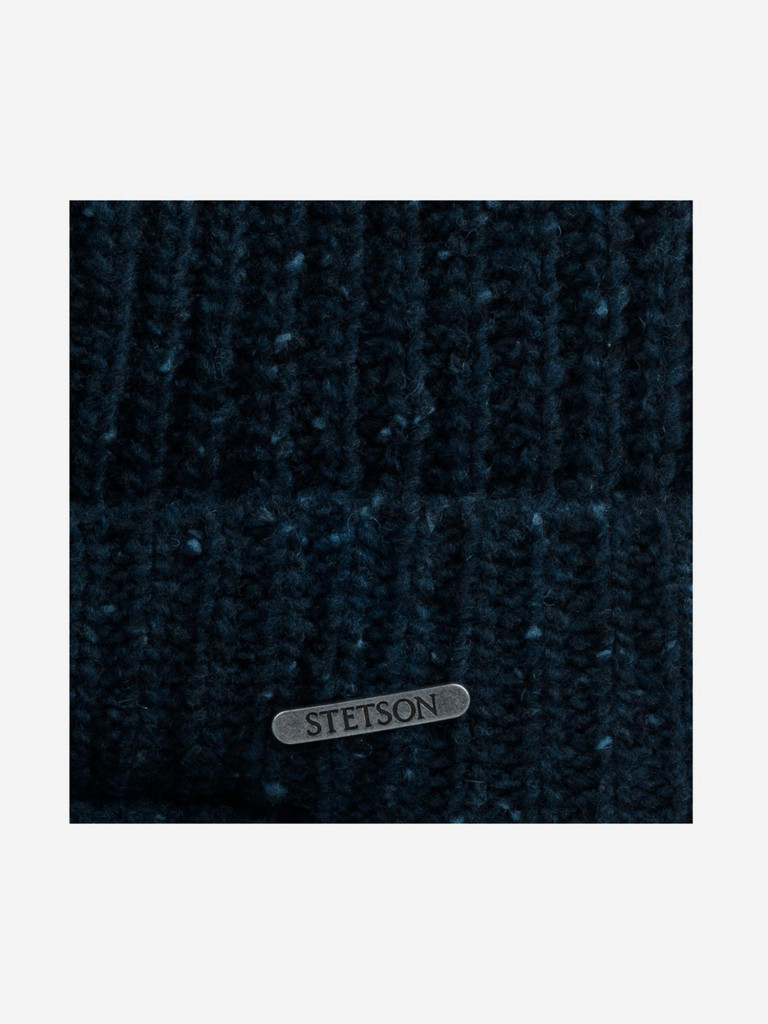 Шапка с козырьком STETSON 8599361 BEANIE WOOL (синий)