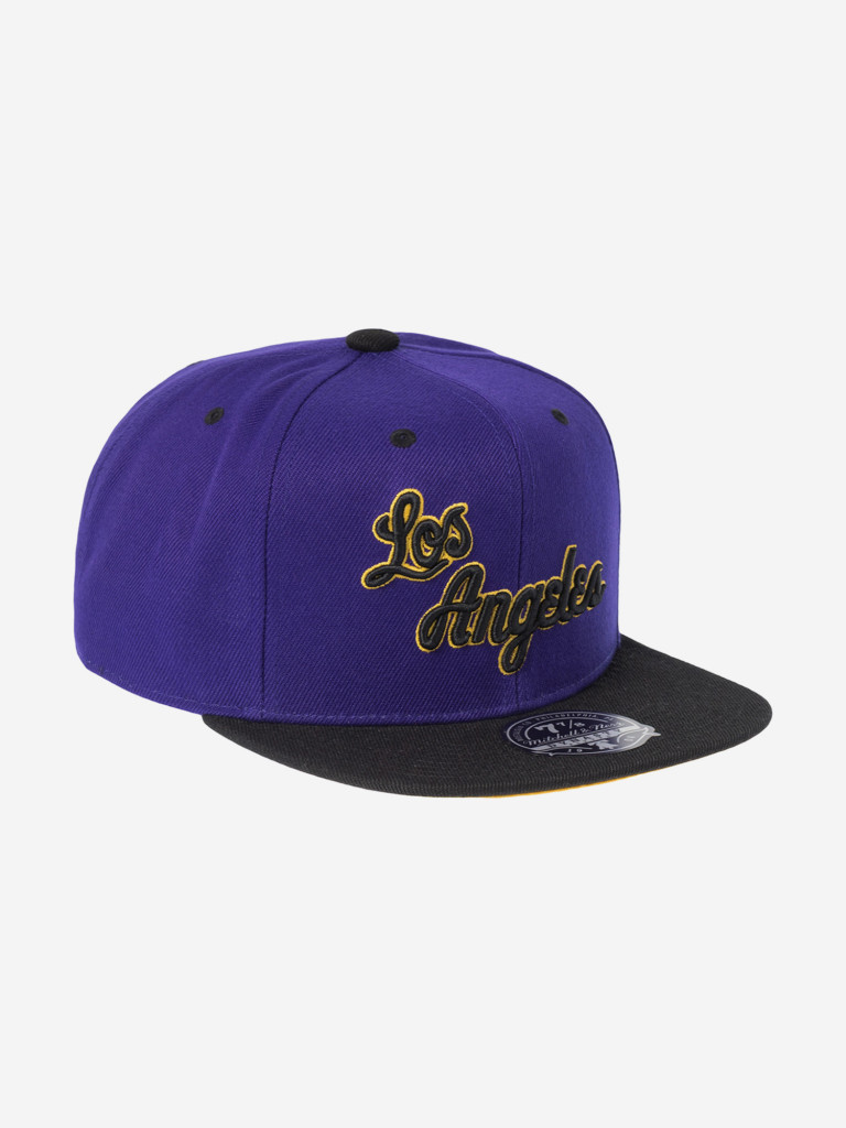 Бейсболка с прямым козырьком MITCHELL NESS 6HSFRI20095-LALPRBK Los Angeles Lakers NBA