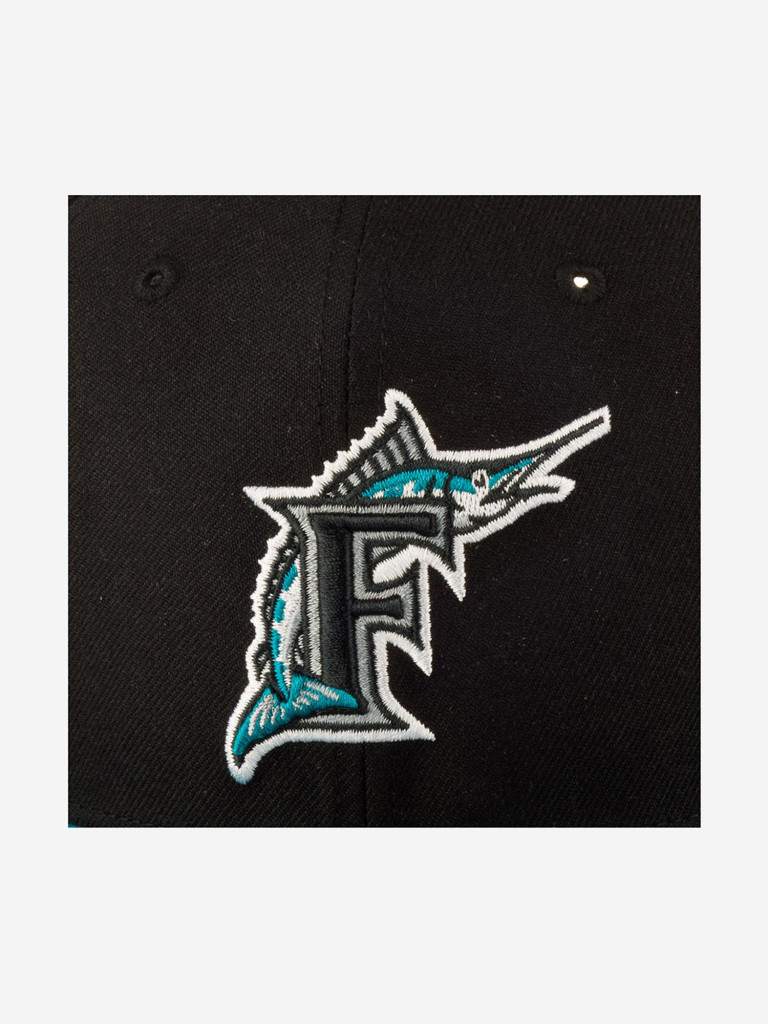 Бейсболка с прямым козырьком 47 BRAND BCPTN-NSHTT28WBP Florida Marlins MLB (черный)