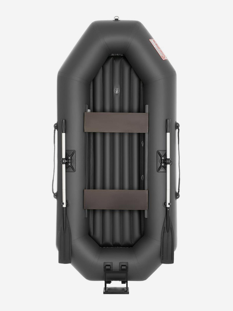 Лодка надувная для рыбалки Тонар Шкипер А260нт навесной транец, надувное дно серый