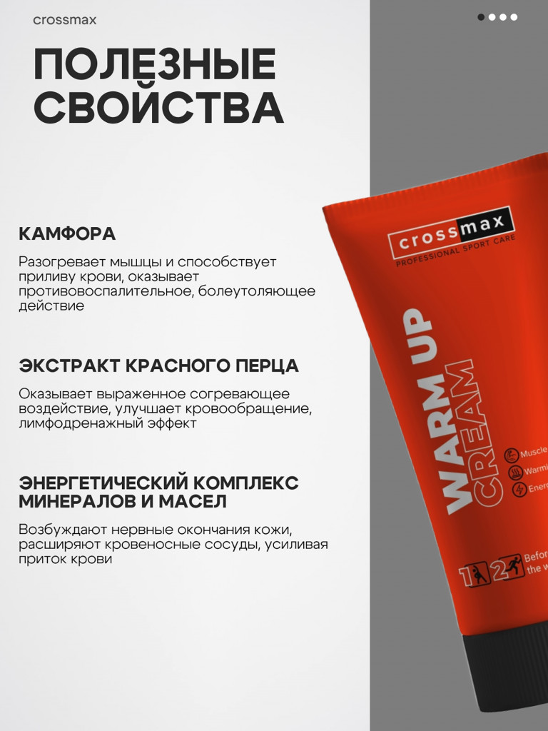 Разогревающая мазь CROSSMAX для суставов и мышц 100 мл для спортсменов 2 шт