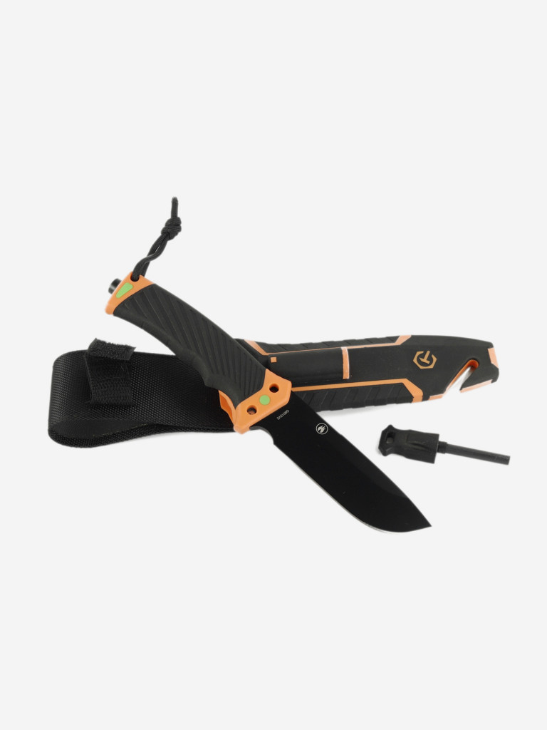 Нож туристический Ganzo G8012-OR с паракордом, G8012V2-OR