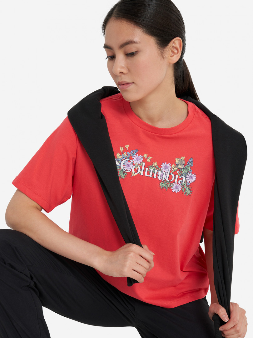 фото Футболка женская columbia north cascades relaxed tee, оранжевый