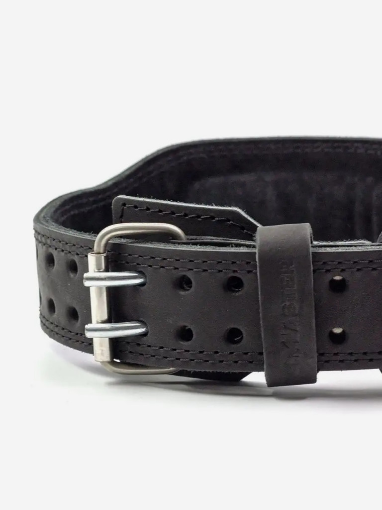 Пояс атлетический спортивный кожаный жесткий спинка 10 см