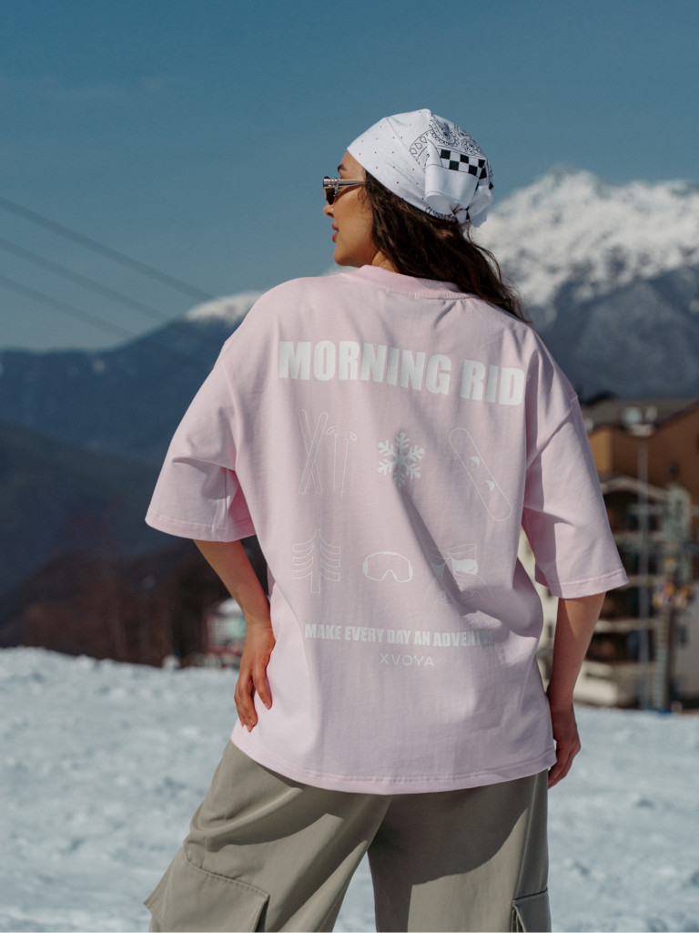 Футболка женская Morning Ride XVOYA розовая