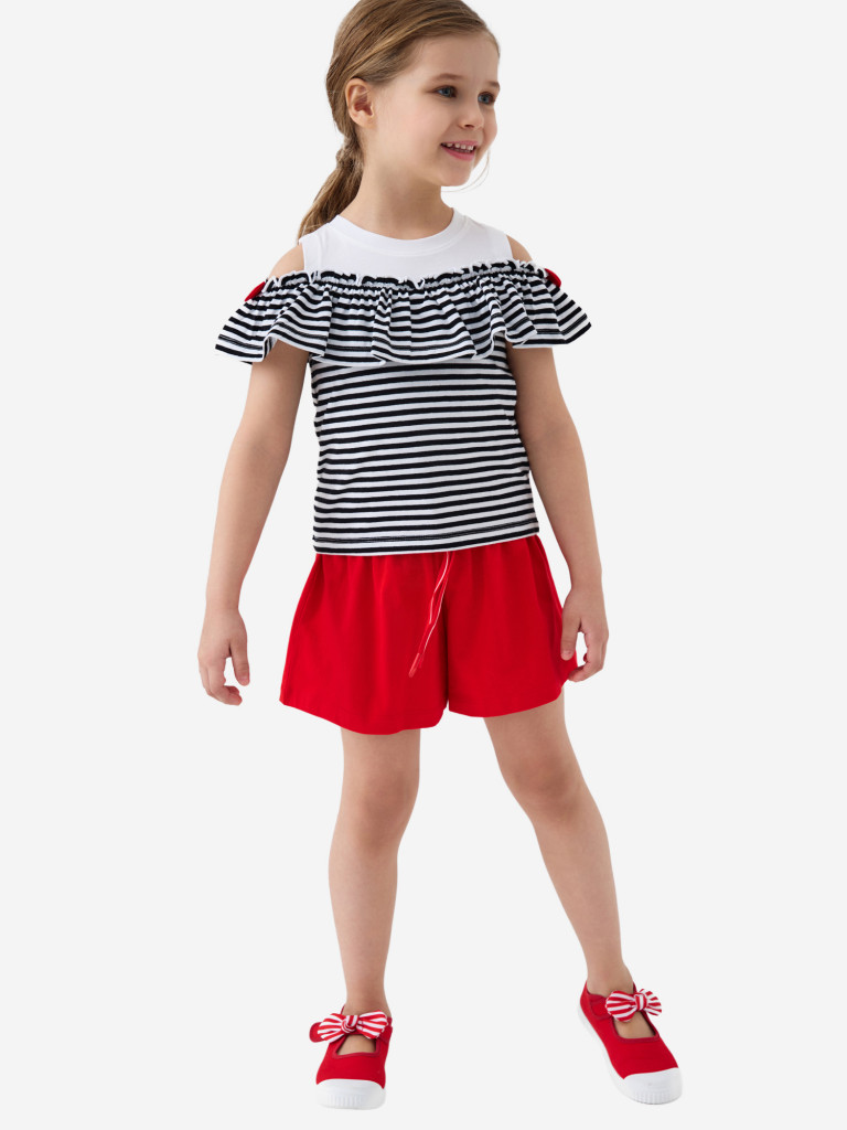 Комплект для девочек: футболка, шорты PlayToday