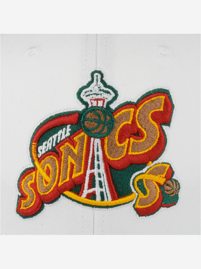 Бейсболка MITCHELL NESS HHSS5460-SSUYYPPPWHIT Seattle Supersonics NBA (белый)