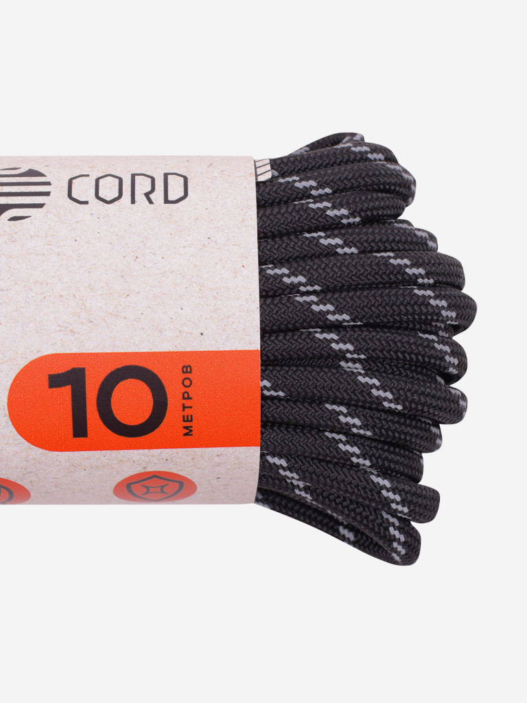 Паракорд 550 T-Gear x CORD nylon 10м световозвращающий (Black)