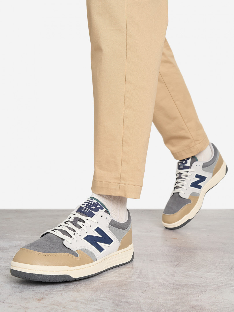 фото Кеды мужские new balance bb480, серый