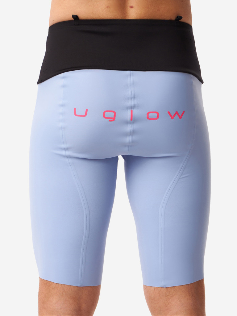 Тайтсы короткие с поясом мужские UGLOW, голубой