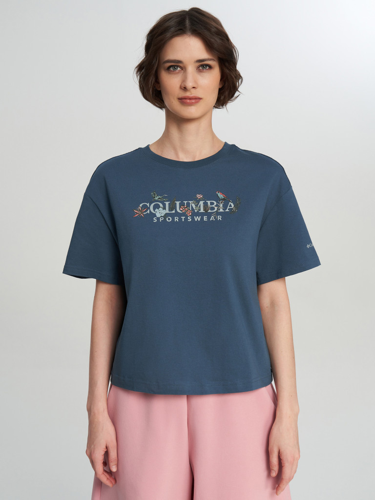 Футболка женская Columbia Rolling Bend Graphic Relaxed Crop SS