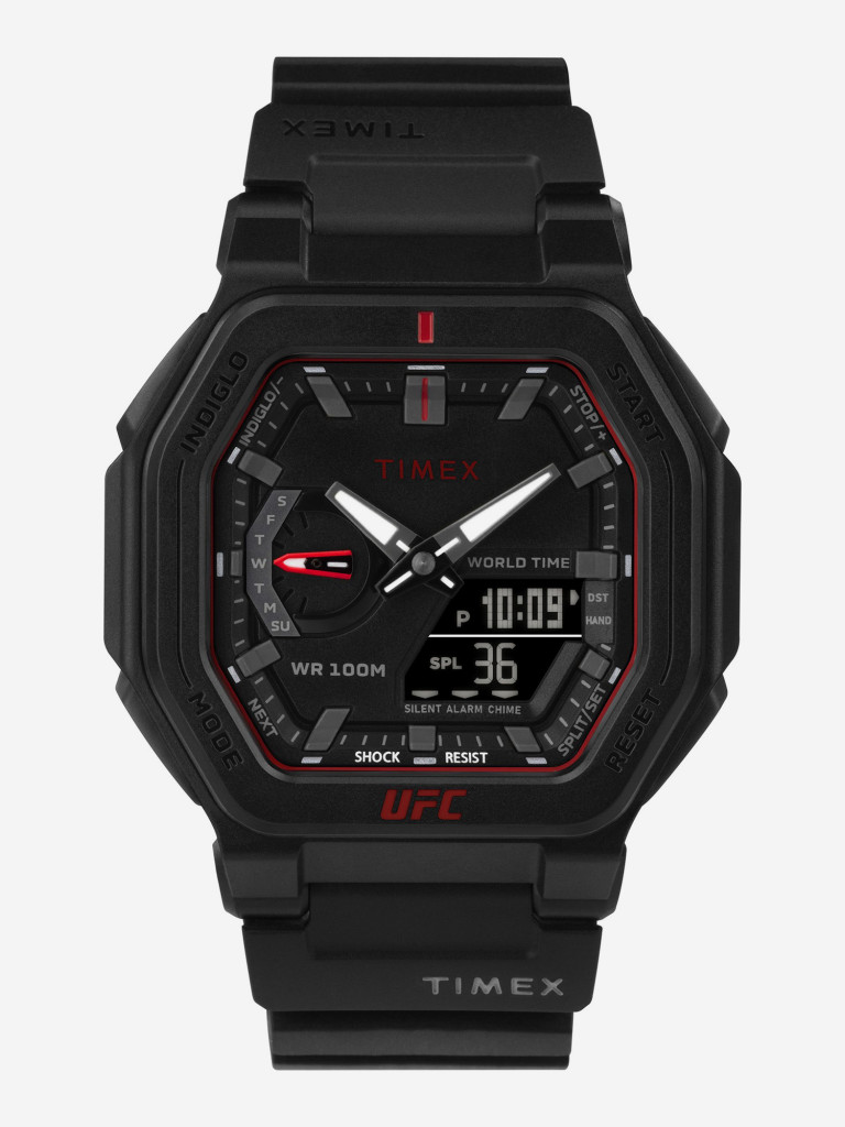 Спортивные часы TIMEX TW2V55200, Кварцевые, 45 мм, с подсветкой Indiglo