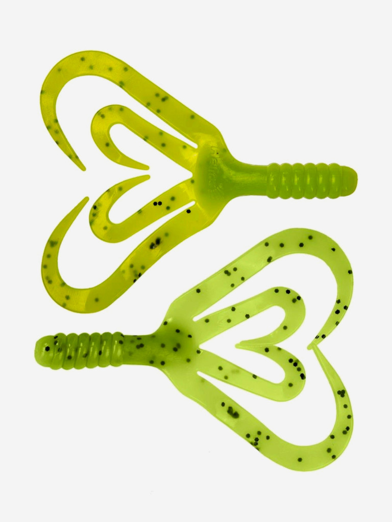 Мягкая приманка Helios Credo Four Tail, 3,35'' / 8,5 см, Pepper Lime, 100 шт (HS-20-009-N)