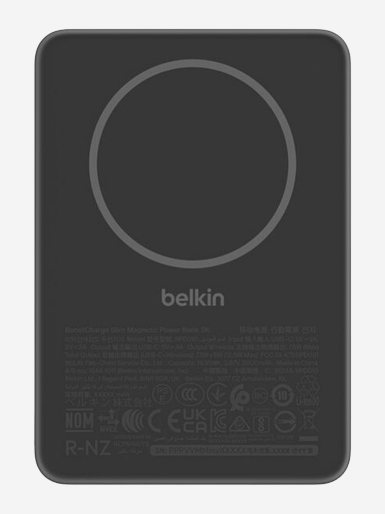 Внешний аккумулятор Belkin BoostСharge Magnetic Power Bank 5000mAh USB-C с кабелем USB-C-USB-C