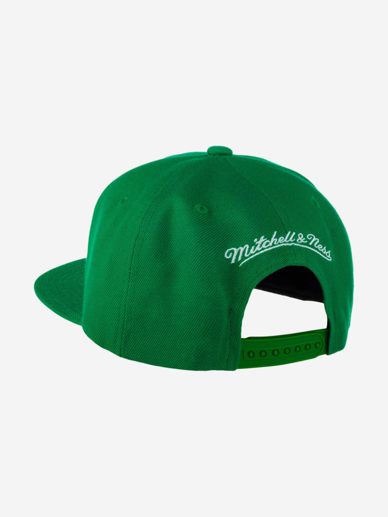 Бейсболка с прямым козырьком MITCHELL NESS 6HSSSH20056-BCEGREN Boston Celtics NBA (зеленый)
