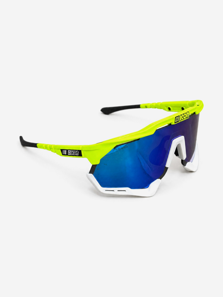 Очки спортивные Scicon AeroShade XL оправа Yellow Fluo линза SCNPP Multimirror Blue + Clear