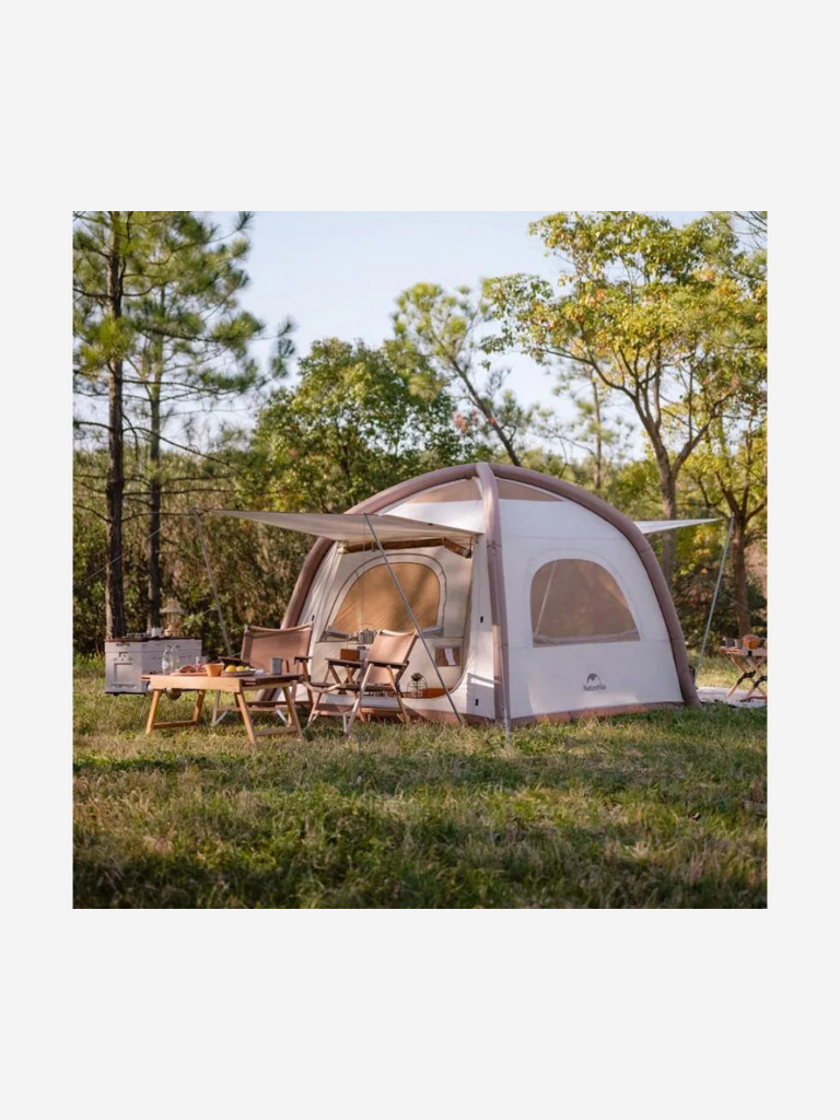 Палатка Naturehike Ango Air, 2-местная, быстросборная, надувной каркас, бежевая