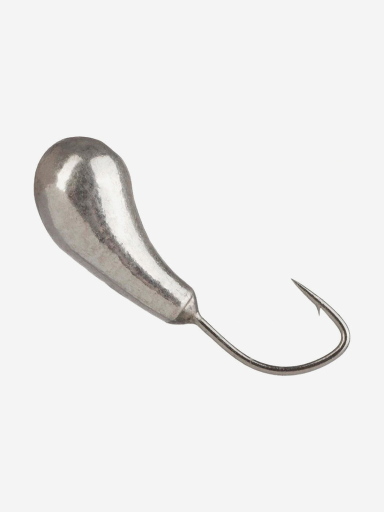 Мормышка Helios вольфрамовая Чесночинка с отверстием 3,5мм 0,85г Sil (MW-1535-Sil), 10 штук в упаковке