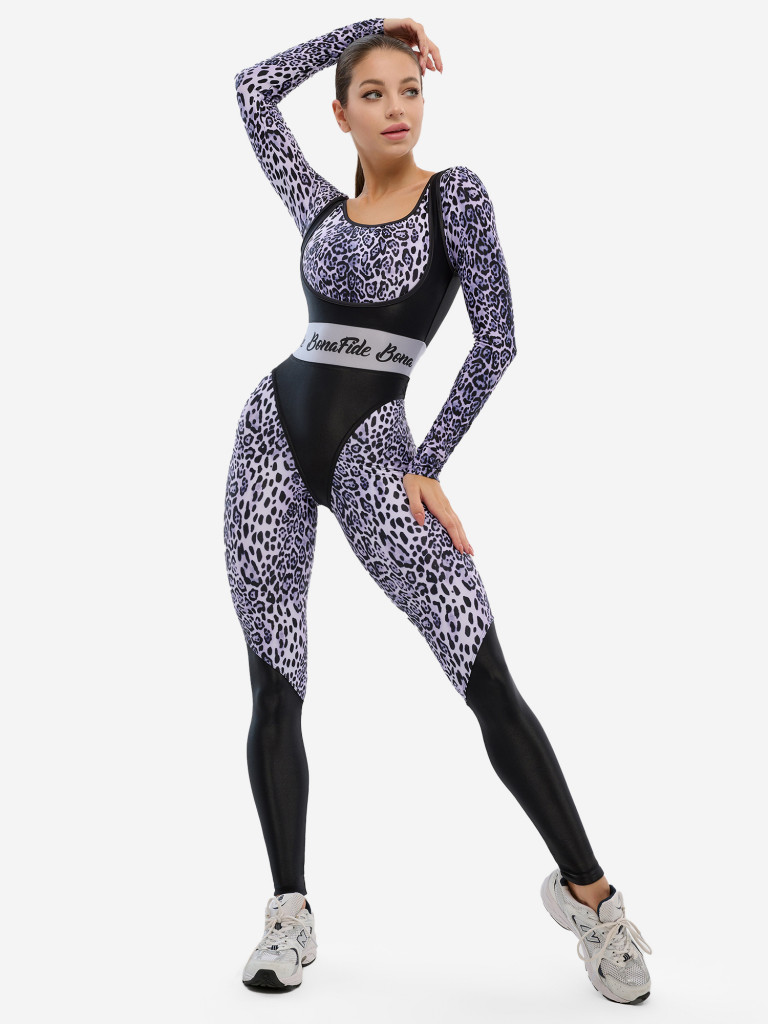 Комбинезон женский спортивный Bona Fide: Aerobica Jumpsuit "Snow Leo "