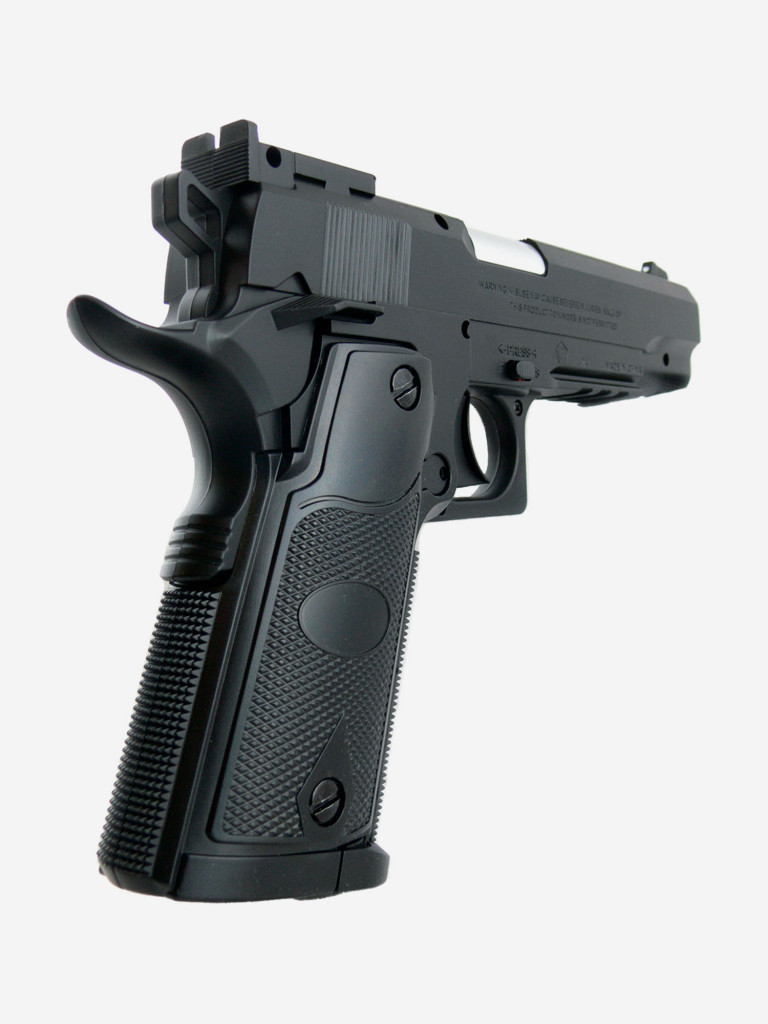 Пневматический Кольт 1911 Stalker пистолет газовый металлический 4.5мм