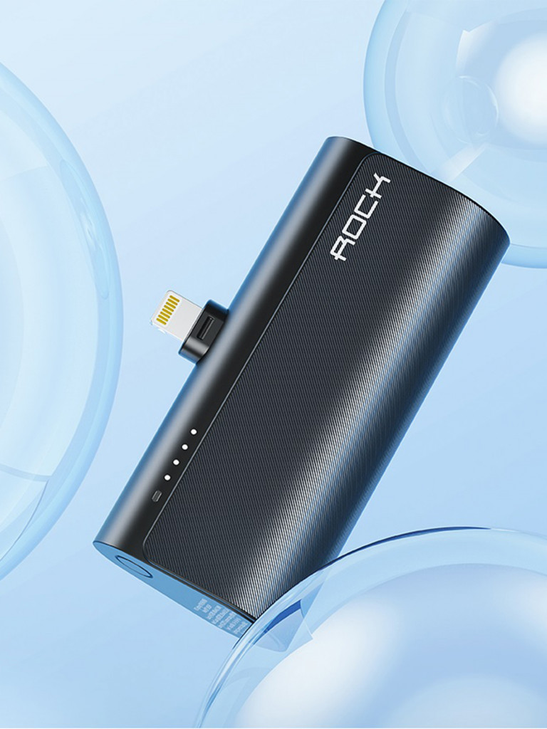 Внешний аккумулятор ROCK P82 Lightning PD Power Bank 4800mAh черный